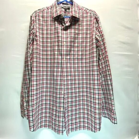 Banana Republic Camden Fit Non Iron Twill Long Sleeve Plaid Button Up Men's XL - Picture 1 of 4